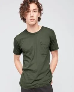 American Apparel Men's Fine Jersey Pocket Tee
