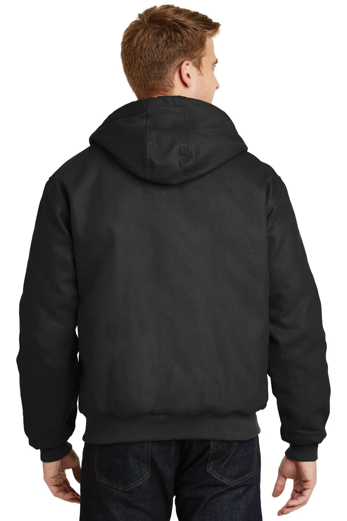 CornerStone Men's Duck Cloth Hooded Work Jacket. J763H - Image 7