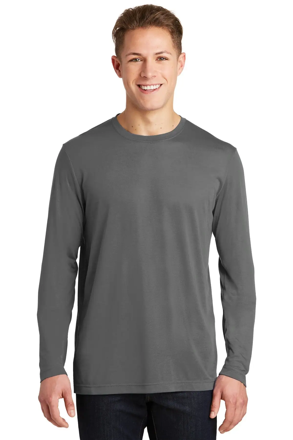 Sport-Tek Men's Long Sleeve PosiCharge Competitor Cotton Touch Tee. ST450LS - Image 14