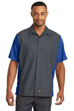 Red Kap Men's Short Sleeve Automotive Crew Shirt